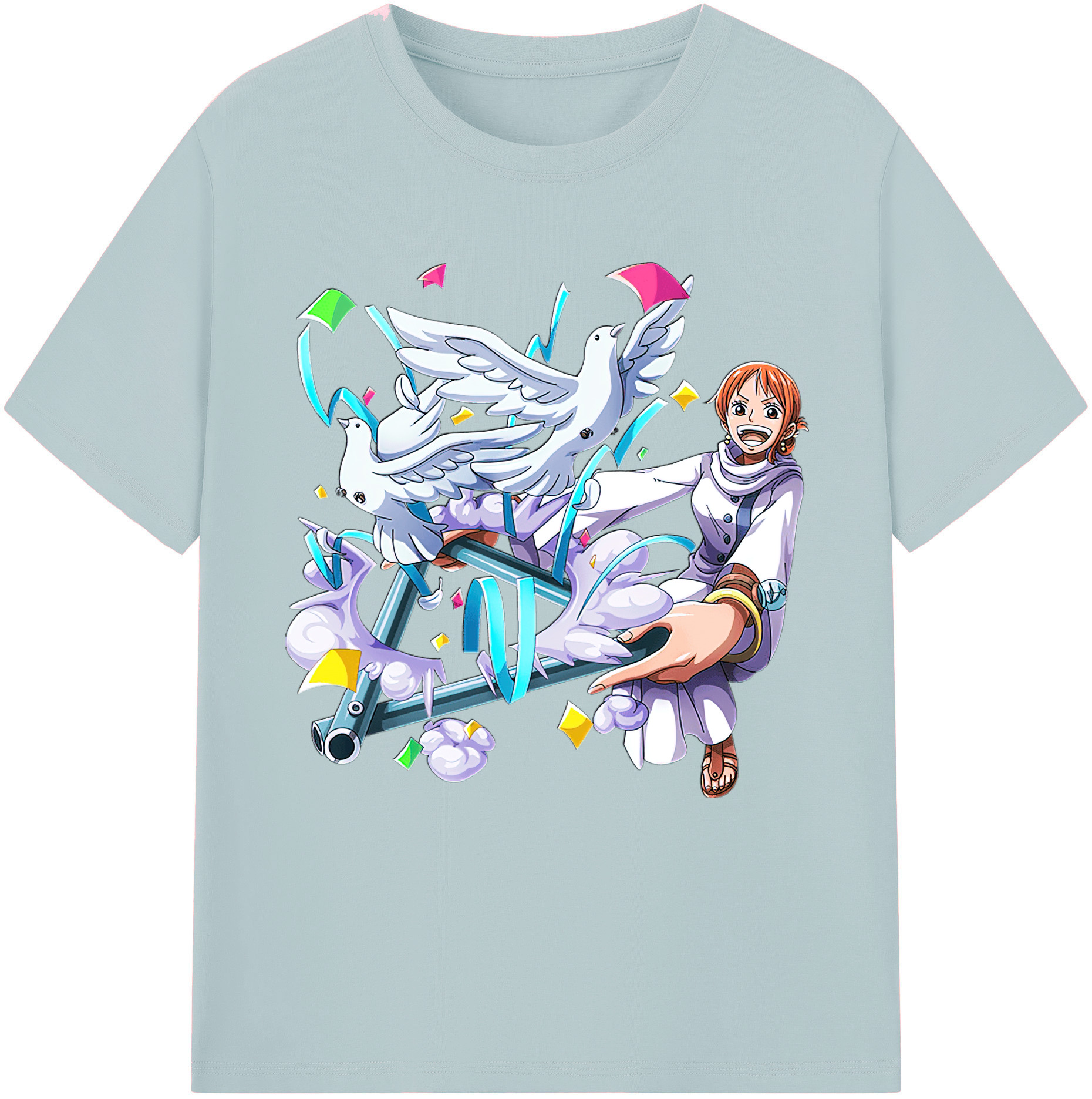 ワンピース ナミ ONE PIECE Nami 綿100％半袖Tシャツ（フロントプリント）